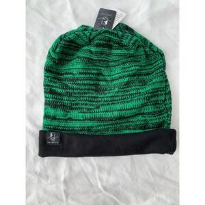 FORBUSITE Mens Slouchy Green and Black Beanie Knit Cap Oversize NWT